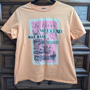 MaxMara  Weekend T-shirt Short Sleeve Cotton Top Orange Size L